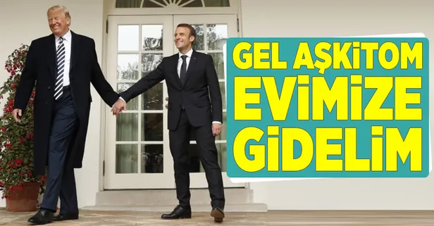 Trump Macron'u böyle götürdü-1