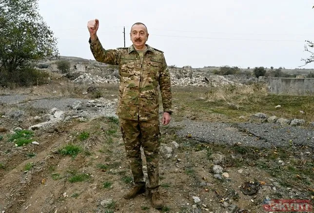 Azerbaycan Cumhurbaşkanı İlham Aliyev, 28 yıl sonra Karabağ'da zafer turu attı