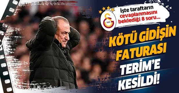 Galatasaray taraftarı kötü gidişin faturasını Fatih Terim’e kesti! İşte yanıt bekleyen 8 soru...