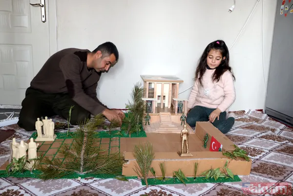 Kızı için kardan Anıtkabir yapan Mehmet Şerif Karahan bu kez ahşap kullanarak Anıtkabir yaptı - 13