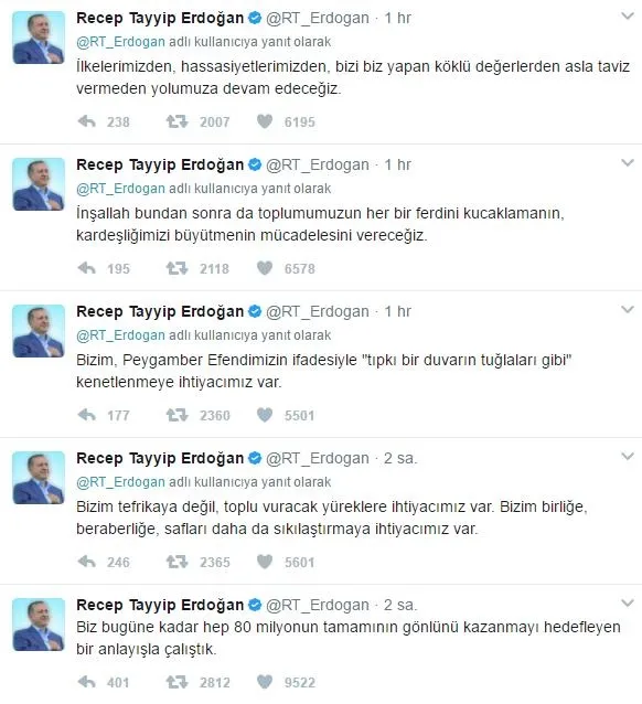 Erdoğan: "Bizim tefrikaya değil, toplu vuracak yüreklere ihtiyacımız var"-1
