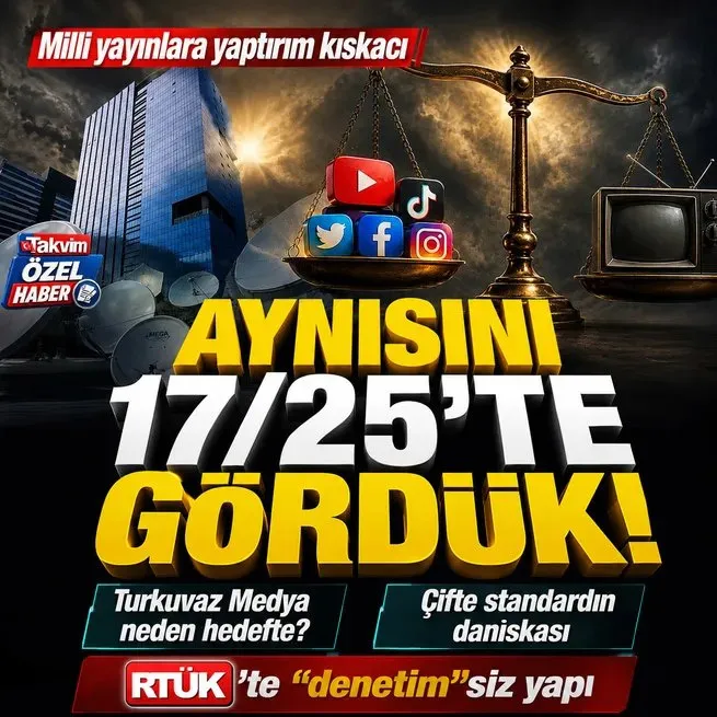 RTÜKün ATVye kestiği astronomik ceza 17/25 Aralık dönemini anımsattı! Milli yayınlara yaptırım kıskacı: Turkuvaz Medya neden hedefte?