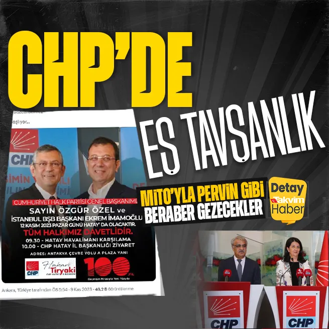 CHPde Eş tavşanlık! Ekrem İmamoğlu Özgür Özeli markaja aldı! Beraber gezecekler