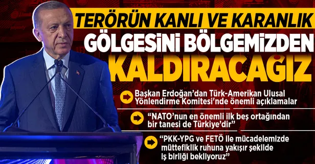 Başkan Recep Tayyip Erdoğan, Türk-Amerikan Ulusal Yönlendirme Komitesi'nde açıklamalarda bulundu