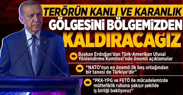Başkan Recep Tayyip Erdoğan, Türk-Amerikan Ulusal Yönlendirme Komitesi’nde açıklamalarda bulundu