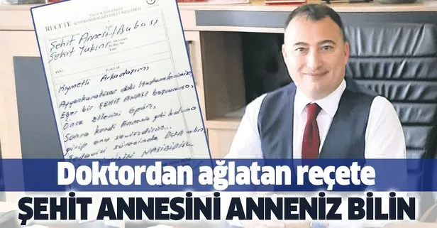 Afyonkarahisar’da doktordan duygulandıran reçete