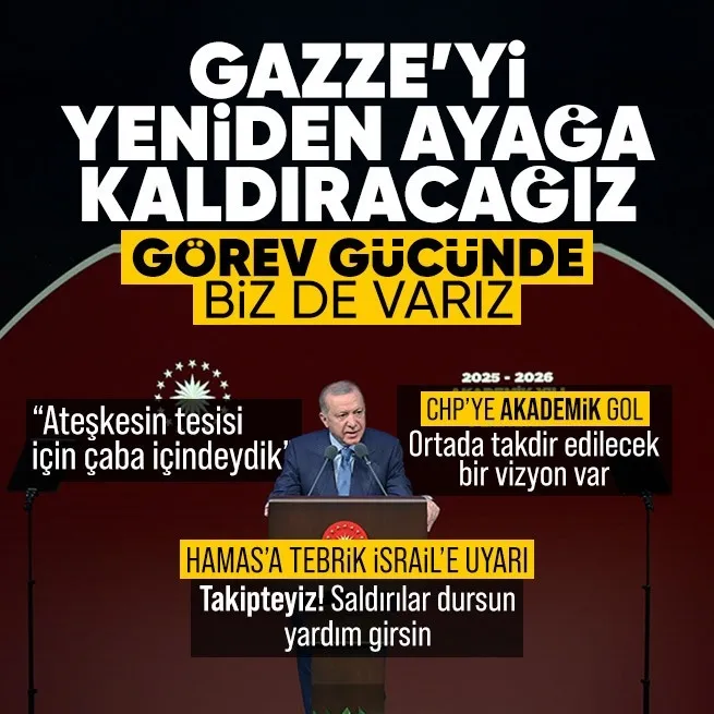 Başkan Erdoğandan Gazze mesajı: Görev gücünde olacağız | Hamasa tebrik İsraile uyarı