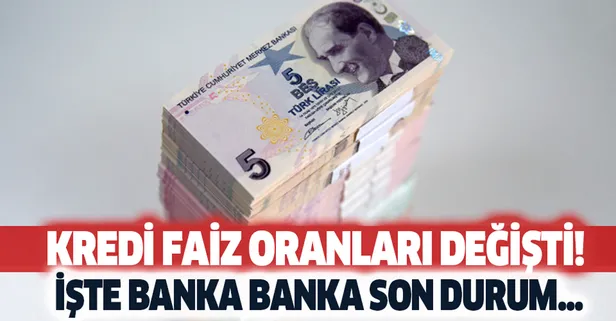 Konut, ihtiyaç ve taşıt kredi faiz oranları ne kadar oldu? Bankalarda son dakika faiz değişimi! 1,35 ve 2,07 arasında...