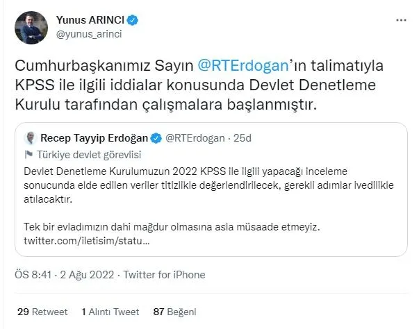 Başkan Erdoğan'dan KPSS için inceleme talimatı: Tek bir evladımızın dahi mağdur olmasına asla müsaade etmeyiz-6