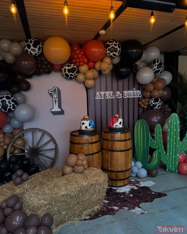 İbrahim Tatlıses’in torunları 1 yaşında! İdo Tatlıses ve Yasemin Şefkatli tüm aileyi bir araya topladı! - 4