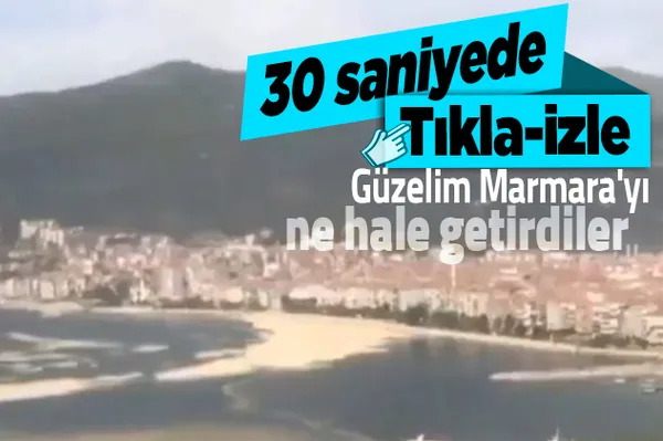 Deniz salyası Marmara'yı işte böyle sarıyor! 30 saniyelik görüntüye yansıdı-1