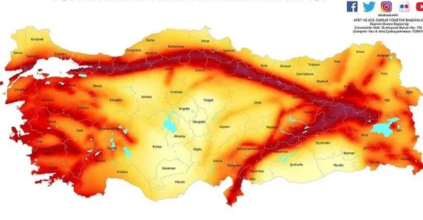 485 aktif fay hattı üzerindeki 45 il açıklandı! Diri fay hattı üzerinde misiniz?