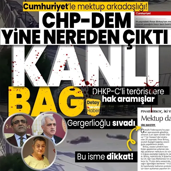 Çağlayana saldıran DHKP-Cli teröristlerin Ömer Faruk Gergerlioğlu ve Sezgin Tanrıkulu ile ne bağları var? Cumhuriyetle mektup arkadaşı çıktı!