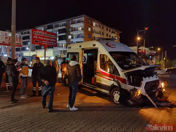 Hasta taşıyan ambulans kaza yaptı! Kırmızı ışıkta geçince... - 8