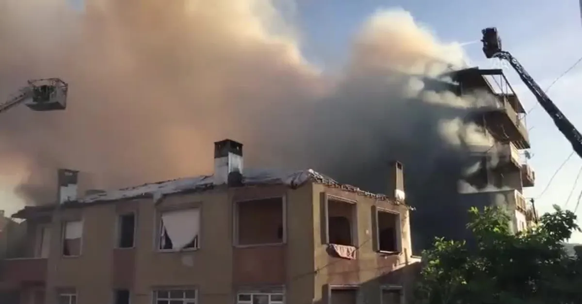 Son dakika: Fikirtepe'deki yangından yeni görüntüler