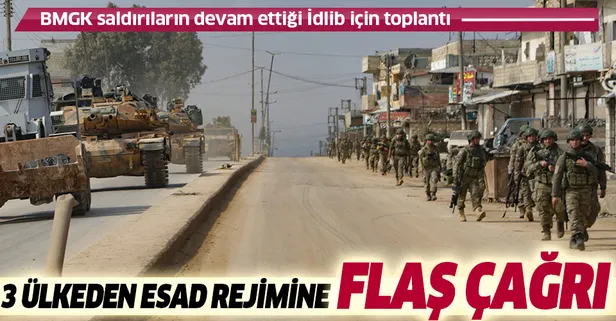 Son dakika: ABD, İngiltere ve Almanya'dan Esad rejimine İdlib çağrısı