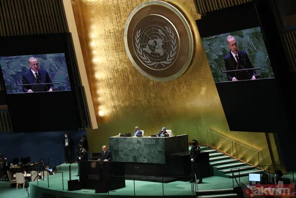 Dünya, Başkan Recep Tayyip Erdoğan'ı izledi! İşte BM'deki tarihi konuşmadan kareler... - 3