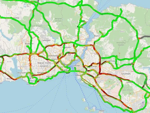 Son dakika: Haftanın ilk iş günü 15 Temmuz Şehitler Köprüsü'nde trafik yoğunluğu (İstanbul yol durumu)-6