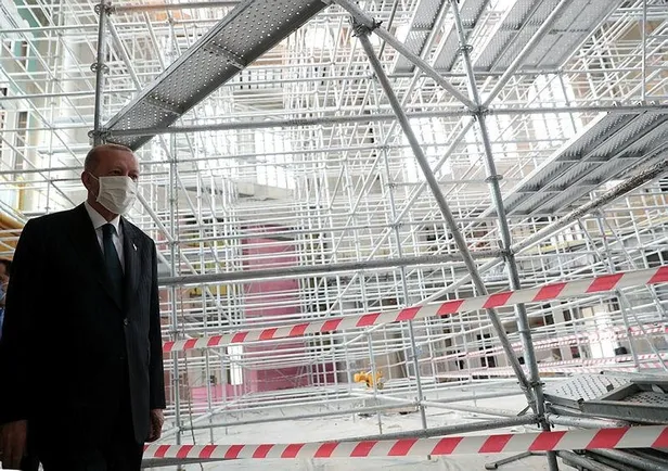 Son dakika: Başkan Erdoğan, Taksim Camii ve AKM'de incelemelerde bulundu-2