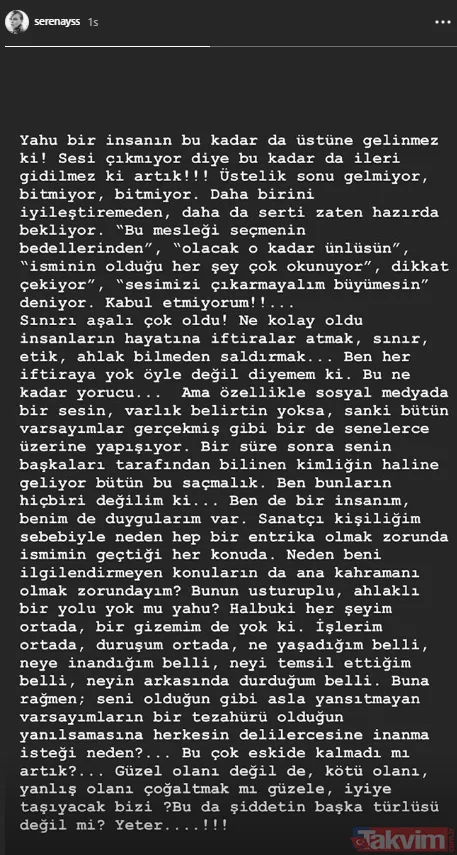 "Yahu Bir İnsanın Bu Kadar Da Üstüne Gelinmez Ki! Sesi Çıkmıyor Diye Bu Kadar Da İleri Gidilmez Ki Artık! Üstelik Sonu Gelmiyor, Bitmiyor, Bitmiyor. Daha Birini...