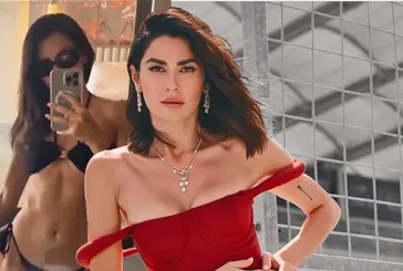 Nesrin Cavadzade sere serpe! Bikiniyle aynanın karşısına geçti: Karbonhidratı kestim