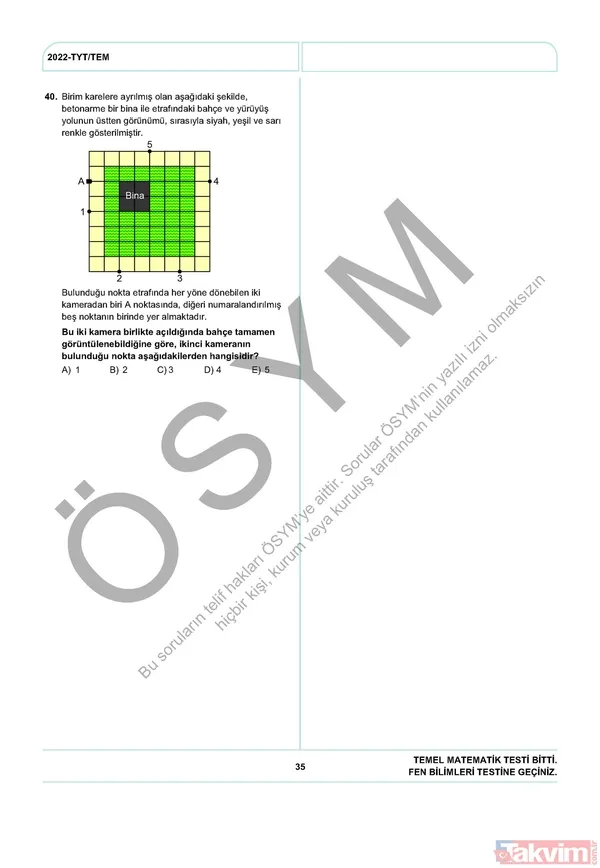 YKS TYT FUL A-B-C-D kitapçığı soru ve cevap anahtarı! 2022 YKS TYT SORU VE CEVAPLARI PDF İNDİR! osym.gov.tr YKS TYT Türkçe, Sosyal Bilimler, Matematik, Fen, Coğrafya, Din cevap anahtarı! - 37