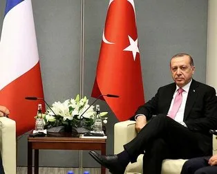 Cumhurbaşkanı Erdoğan Macron ile görüştü