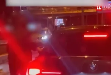 Çocuklarının gözü önünde kadın sürücüye saldıran şehir eşkıyası yakalandı!