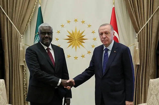 Başkan Erdoğan Afrika Birliği Komisyonu Başkanı Moussa Faki Mahamat’ı kabul etti