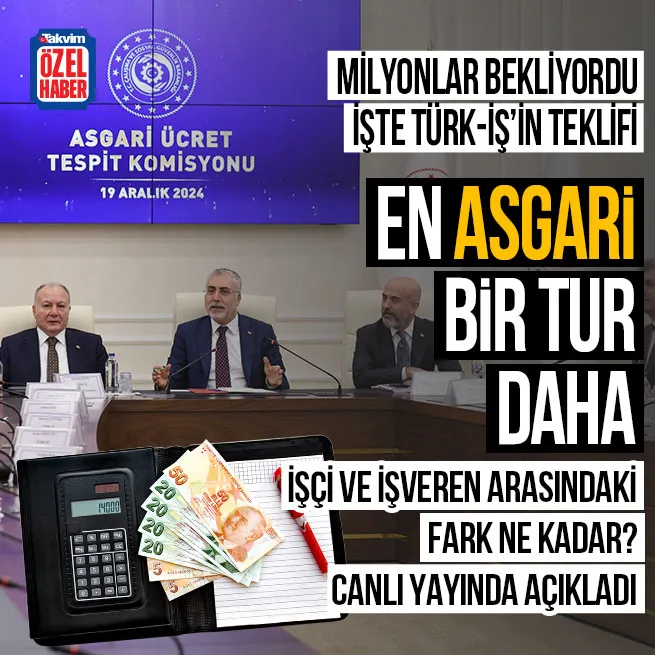 Asgari ücrette 3. toplantı! TÜRK-İŞ teklifini açıkladı | İşte zam senaryoları
