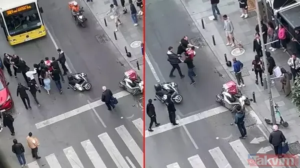 Nişantaşı'nda 'motorize' kavga! Polise aldırış etmediler tekme tokat birbirlerine girdiler - 8