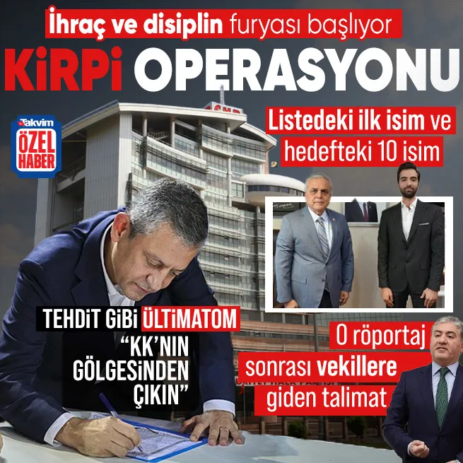 CHPde kirpi operasyonu! İhraç ve disiplin furyası başlıyor: Listedeki ilk isim ve hedefteki 10 isim | Murat Emir vekilleri aradı mı?