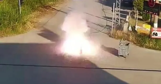 Sıcaktan elektrik teli bile patladı: O anlar kamerada