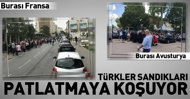 Yurt dışında Türkler sandıklara koştu