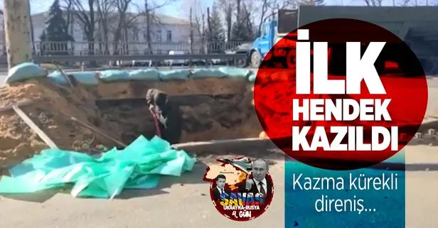 Son dakika: Kiev’deki siviller direniyor! Hendek kazmaya başlandı