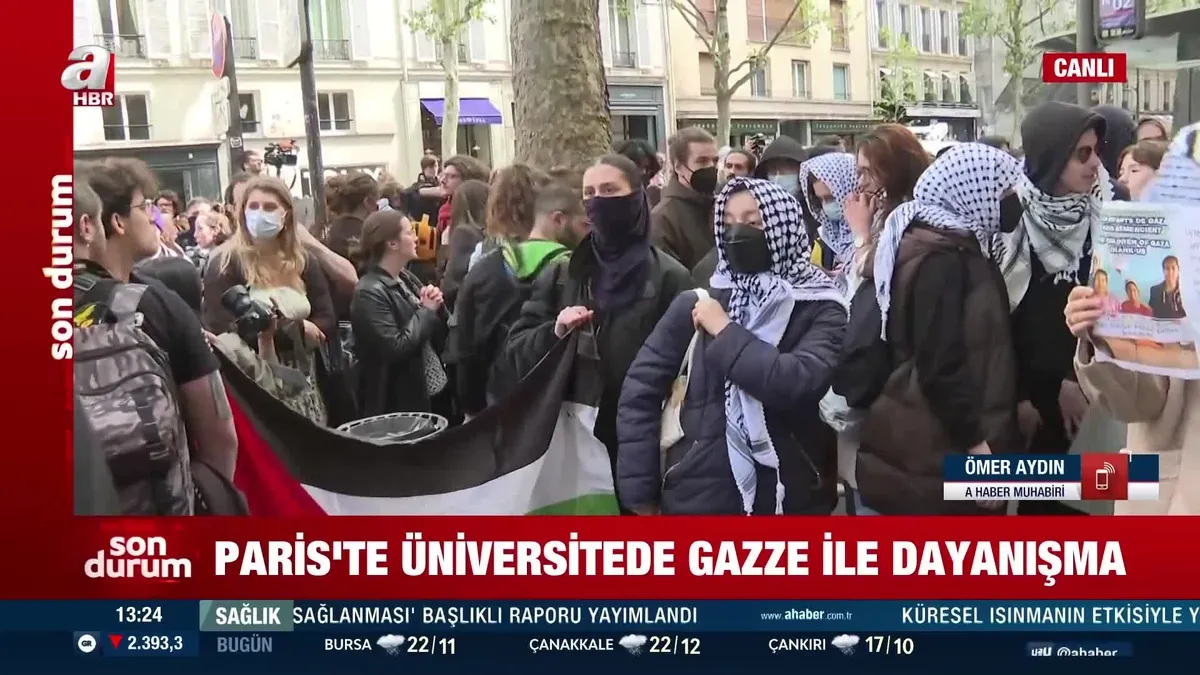Paris’te Gazze protestosu!