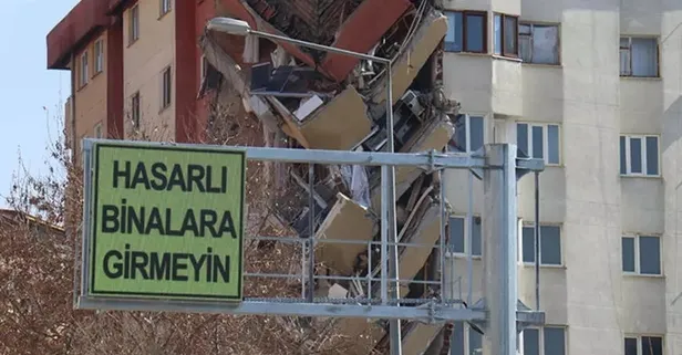 Malatya’da tabelalara “Hasarlı binalara girmeyin” yazıları yazıldı
