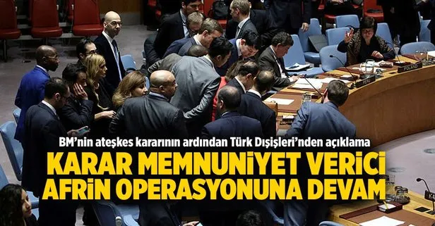 Türkiye’den BM’nin kararına ilk tepki