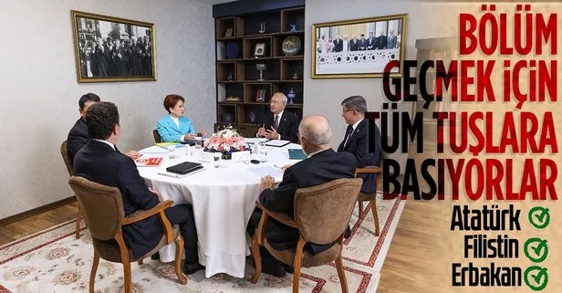 Altılı masa Saadet Partisi Genel Başkanı Temel Karamollaoğlu ev sahipliğinde toplantı! Seçmenleri kandırmak için sembollerle tüm tuşlara basıyorlar