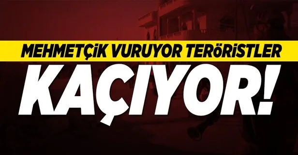 Mehmetçik vuruyor teröristler kaçıyor
