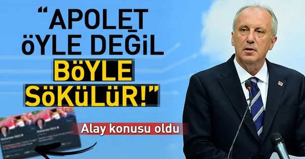 Muharrem İnce sosyal medyada alay konusu oldu: Apolet öyle değil böyle sökülür