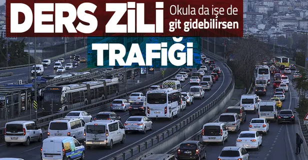Okullarda 7 günlük ara tatil sona erdi! İstanbul'da trafik yoğunluğu arttı