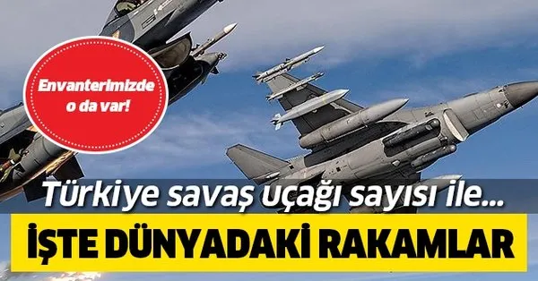 Türkiye savaş uçağı sayısı kaç tane! İşte o liste açıklandı