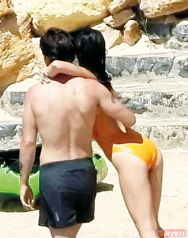 Merve Boluğur aşk sarhoşu! Yeni sevgilisiyle plaja inen Merve turuncu mayosu ve kahkalarıyla ortalığı yıktı - 4