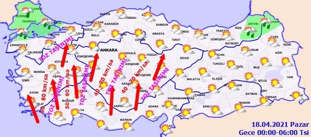 HAVA DURUMU | Meteoroloji birçok bölge için saat verdi! "Toz taşınımı" uyarısı: Çamur şeklinde yağacak-7
