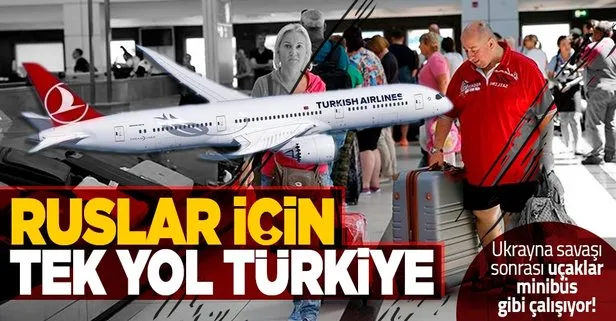 Ruslara tek çıkış yolu Türkiye: Günde 120 uçak gelip gidiyor!