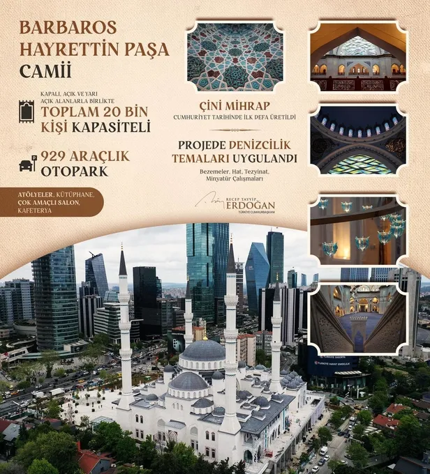 Başkan Erdoğan'dan Barbaros Hayreddin Paşa Camii açılışında önemli açıklamalar-4