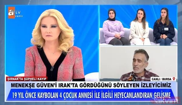 "Yüzünü Gördüm" Menekşe Güven'i Gördüğünü Söyleyen Bir Başka İzleyici İse, "2015 Senesiydi. Menekşe Güven'i Kerbela'da Gördüm. 'Ben Nasıl Geldiğimi Bilmiyorum...