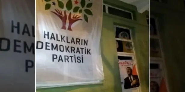 HDP binasına CHP’nin adayı Zeydan Karalar’ın afişi asıldı-1