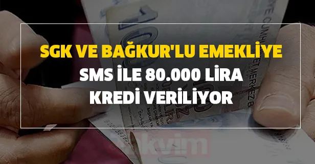 PTT veriyor işte yapılması gereken tek işlem! SGK ve Bağkur'lu emekliye SMS ile 80.000 lira kredi alma şartları!